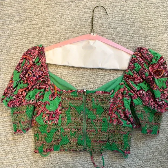 Alice and Olivia Crawford lace up smocked top and Jia ruffled tiered skirt - Picture 11 of 11